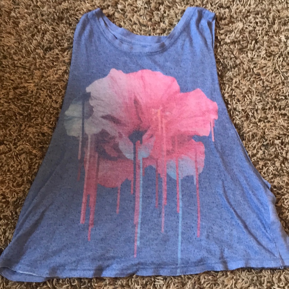 girls blue and pink tank top